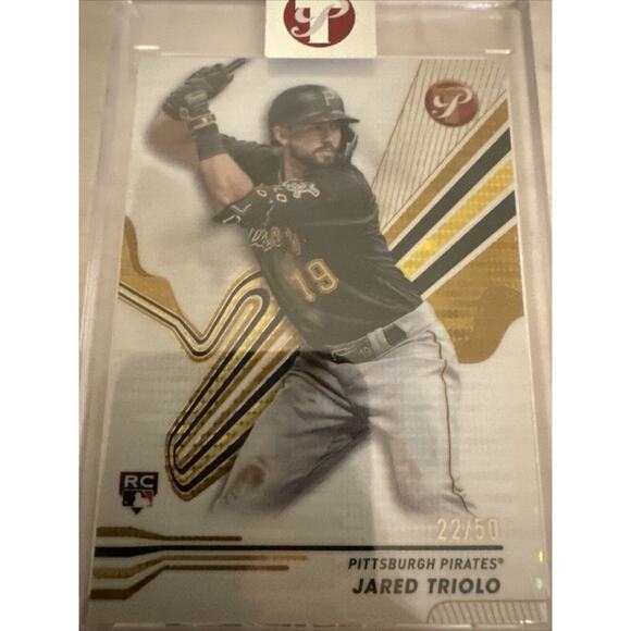 2024 Topps Pristine Jared Triolo RC #179 Gold Refractor /50 PIRATES Encased - Picture 3 of 7